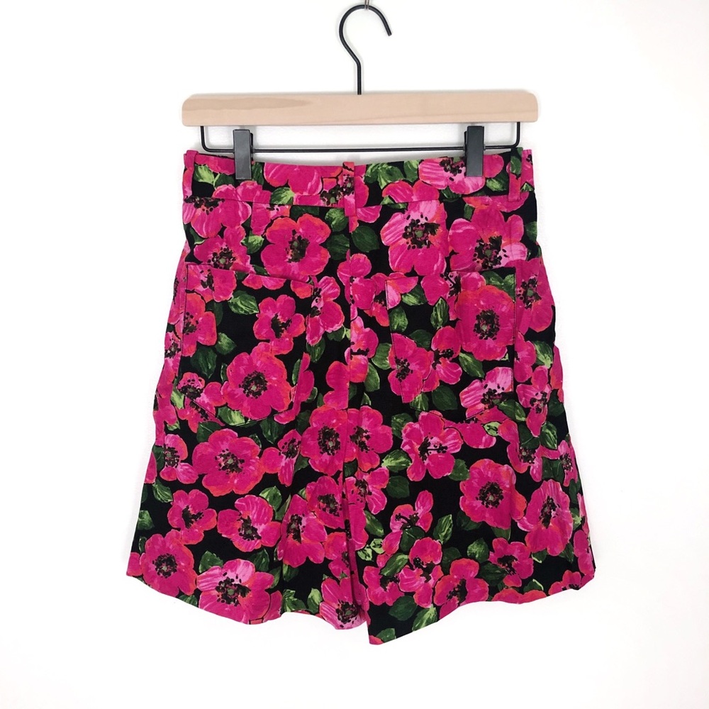 SOLD Zara Pink Floral High Waisted Bermuda Shorts - Picture 7 of 9